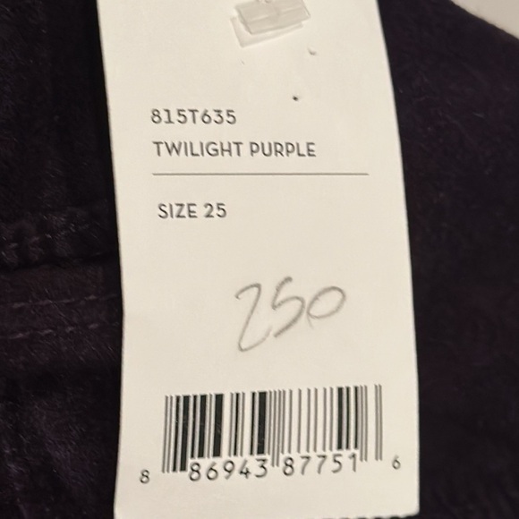 J Brand Velvet Eclipse Super Skinny Midrise Jegging in Twilight Purple Black - Picture 9 of 10